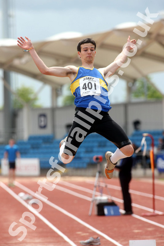 Jordan Kelly (Southport Waterloo AC), under-20s long jump, Northern Championships, Sport City Manchester